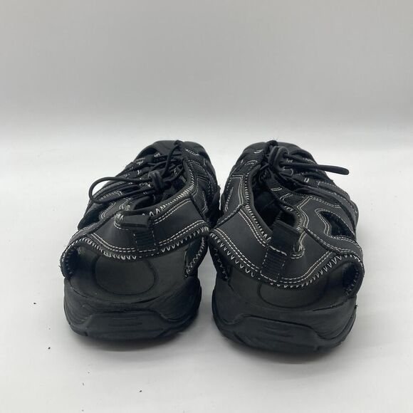 Mens Size 11 Sketchers Tresman Outseen Slip-On Canvas Fisherman Black Sandals - Picture 7 of 9